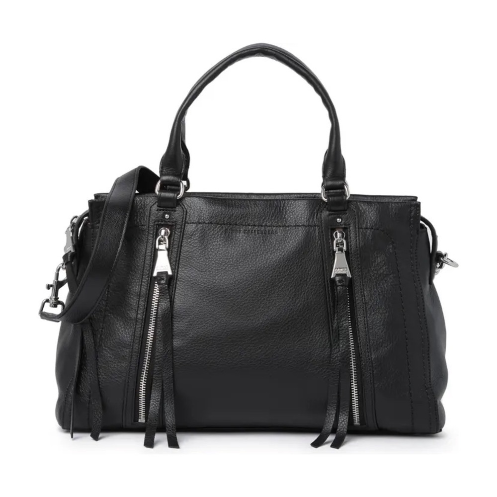 Zip Me Up Triple Entry Leather Satchel AIMEE KESTENBERG